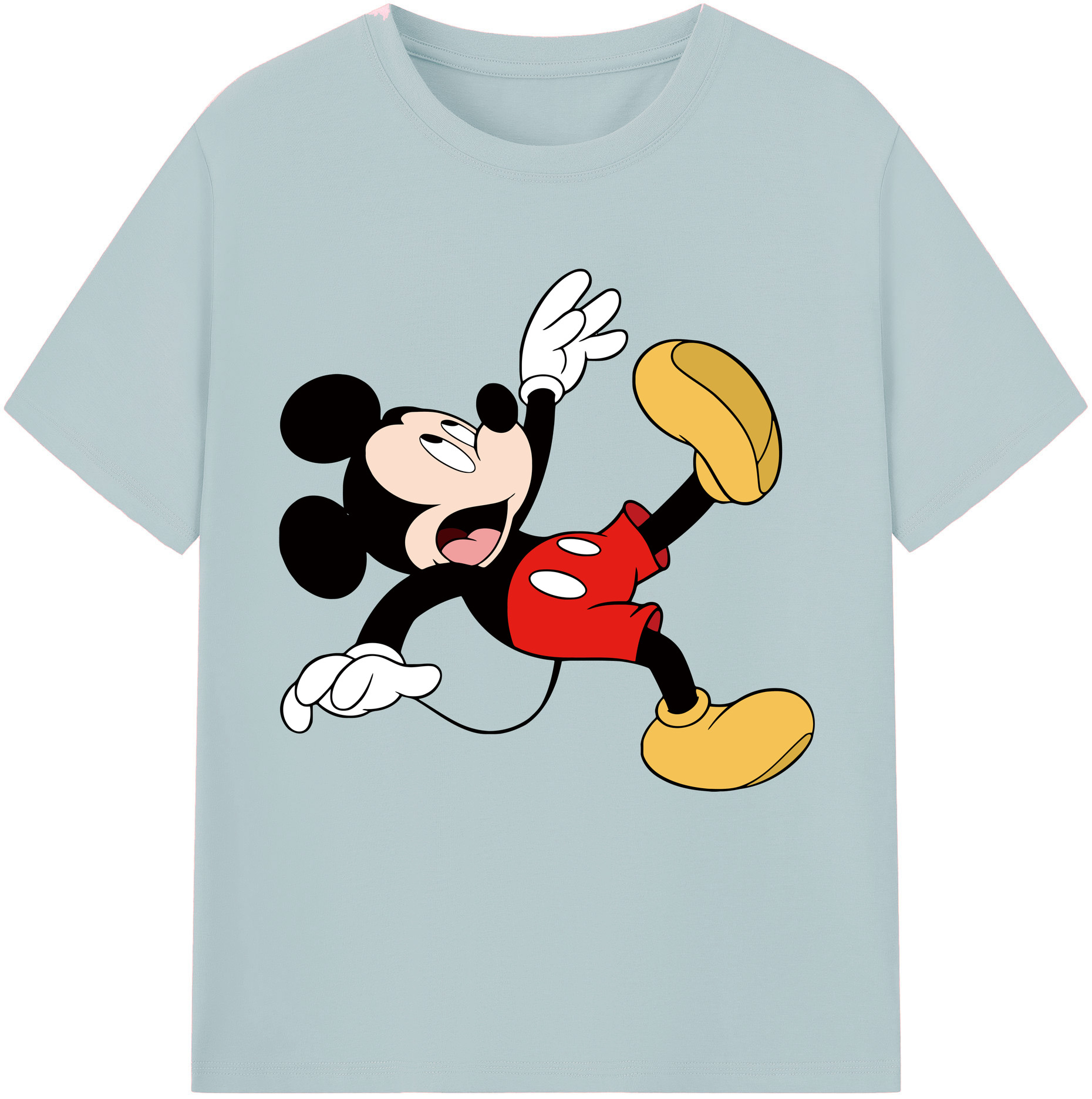 （画像用） ミッキーマウス Mickey Mouse 綿100％半袖Tシャツ（フロントプリント）